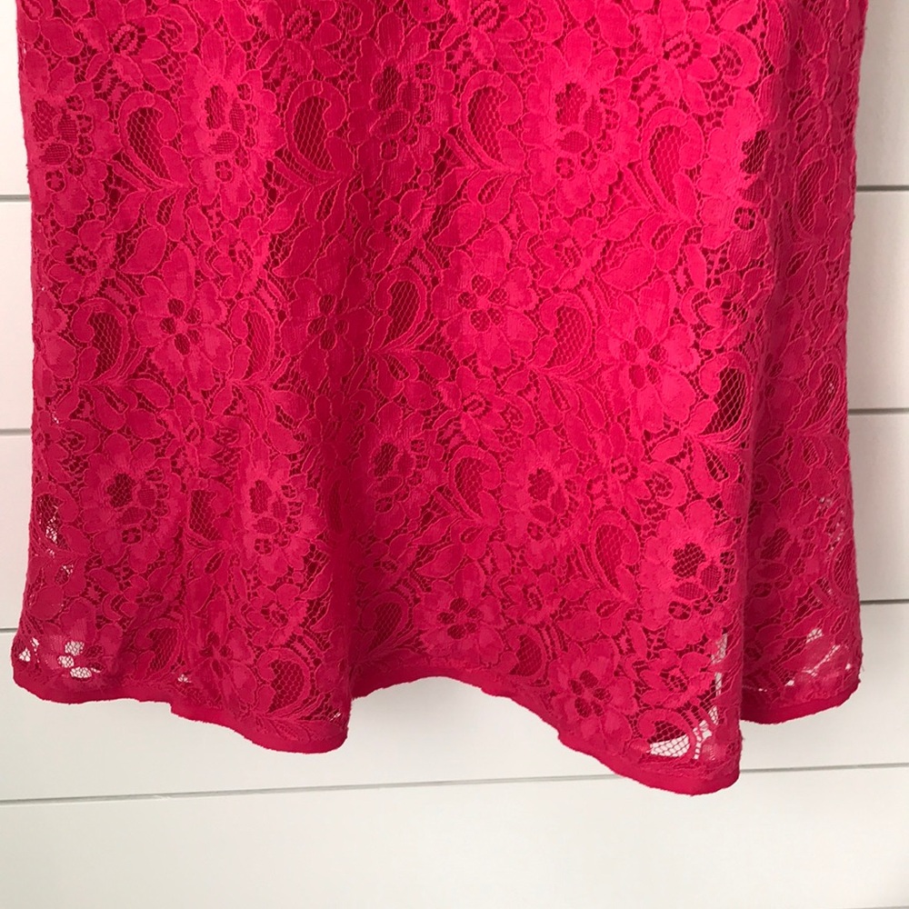 0 Ann Taylor Dark Pink Dress (MSRP $158) - Picture 6 of 9